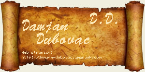 Damjan Dubovac vizit kartica